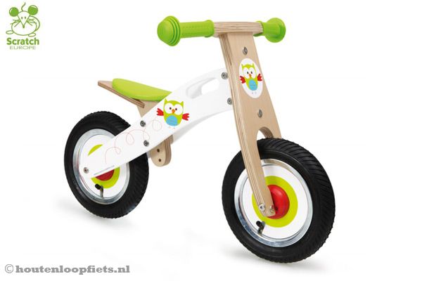 Scratch houten starter groene uil.