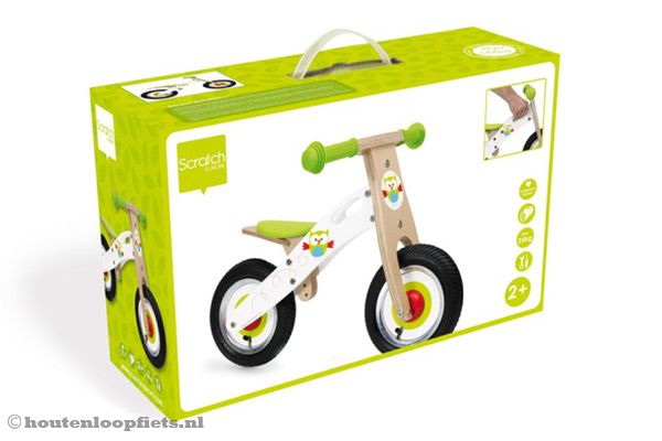 Scratch loopfiets in luxe verpakking.