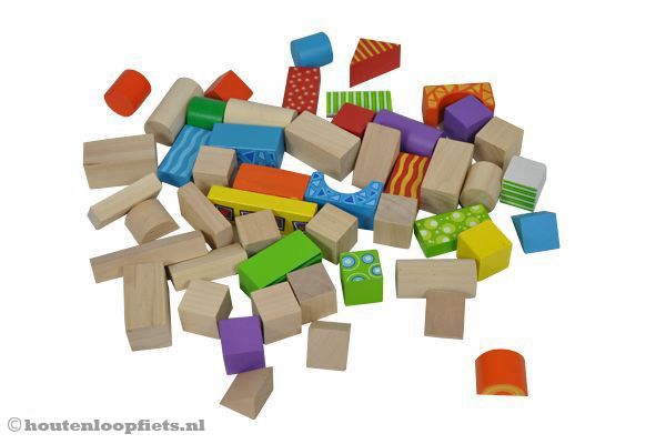 Blanke en gekleurde blokken.