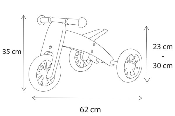 Stand 2: driewieler met hoog frame