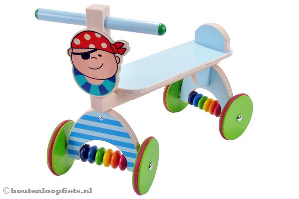 Woodtoys Piraatje | Houtenloopfiets.nl Woodtoys Pinguinbaan | Knikkerbaanxl.nl